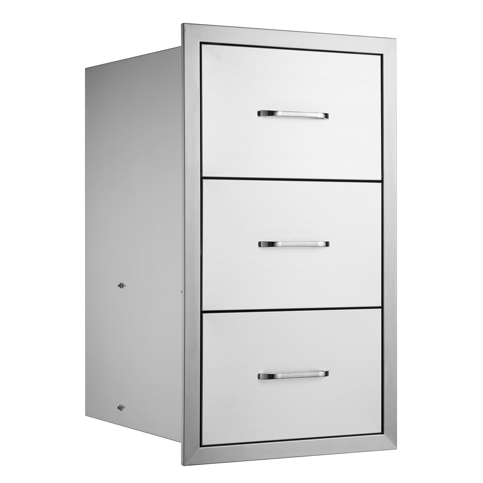 17W X 30H X 21D Inch Outdoor Kitchen Stainless Steel Double Access Drawers With Paper Towel Holder Combo For BBQ Island Or Grill Station_maomaolike.com